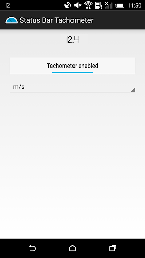 Status Bar Tachometer