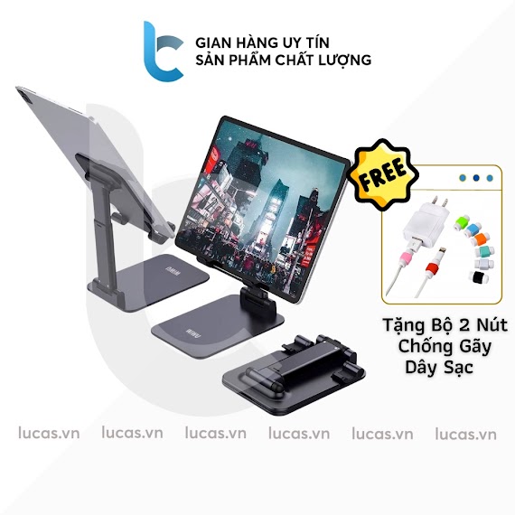 Stand/Giá Đỡ Kê Điện Thoại, Máy Tính Bảng, Iphone, Ipad Wiwu Nhôm Tĩnh Điện Bền Màu, Có Thể Gấp Gọn