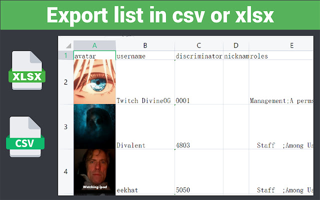 dSaver - Export Discord user list to CSV