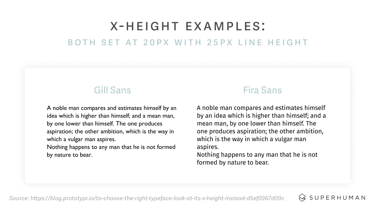 x-height examples