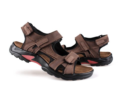 Title 1, Breathable Leather Mens Cowhide Beach Shoes. S...