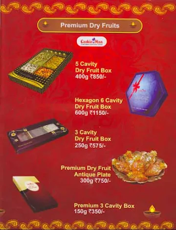 Cookie Man menu 