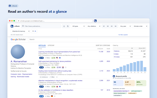 LitRank: Journal Quartiles on Google Scholar screenshot 5