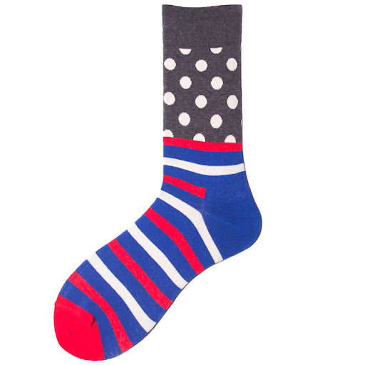 Title 12, Color Large Polka Dot Mens Trendy Tube Socks –...
