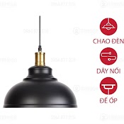 Đèn Thả Đui Đồng, Đèn Treo Trần Lulu Cổ Điển + Tặng Bóng 9W Trang Trí Bàn Ăn, Quán Cafe Mã Dt 8194, Chao 300Mm