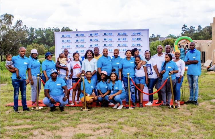 Members of HOPE Property Stokvel at one of their plots in the Midrand area