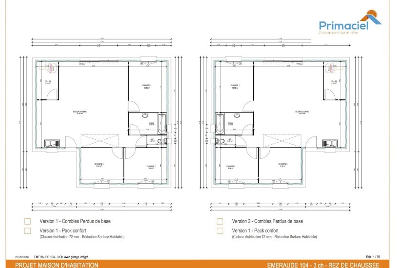  Vente Terrain + Maison - Terrain : 503m² - Maison : 89m² à Chasnais (85400) 