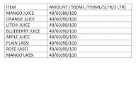 Juice And Lassi Center menu 1