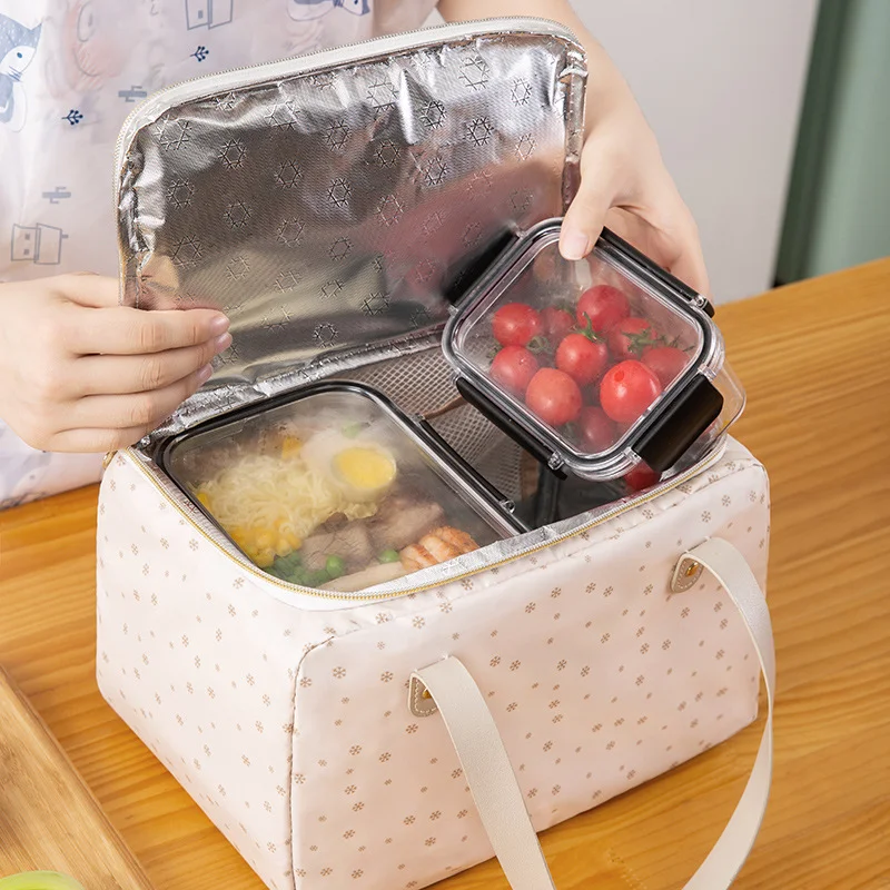Nordijska Bento torba sa aluminijumskom folijom, debelim patent zatvaračem i prenosivom PE kutijom za ručak