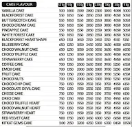 Midnight Cake Shop menu 1