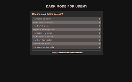 Udemy Dark Theme