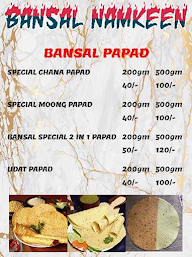 Bansal Namkeen menu 3