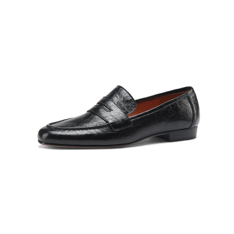 Zapatos planos de abuela de cuero genuino para primavera anticipada, comodidad y elegancia en cada paso, perfectos para el día a día.