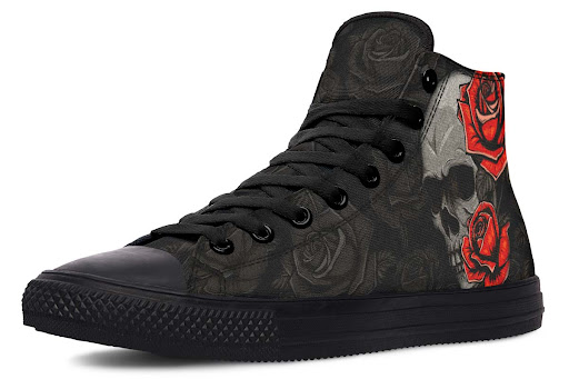 Title 2, High Top Canvas Shoes For Printing Lovers. Desi...