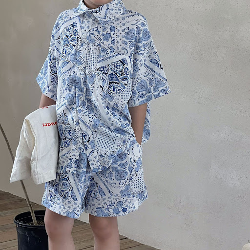Title 8, Printed Shirt Boys Vacation Style Chiffon Shirt...