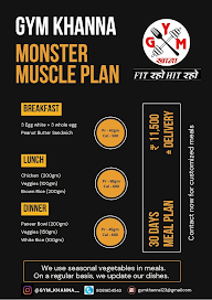 Gym Khanna menu 3