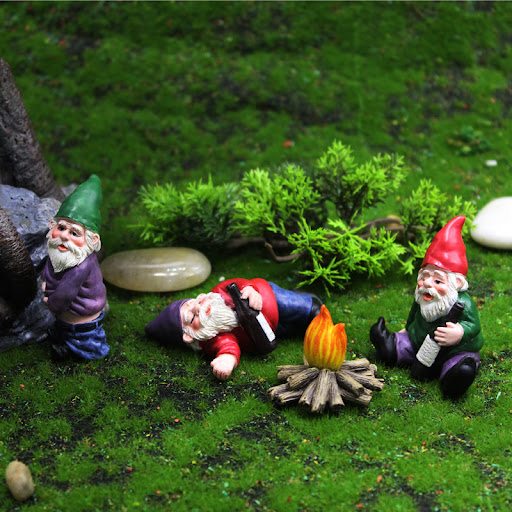 Title 1, Resin elf garden decorations for magical outdoo...