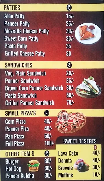 Pooja Sweet Bakers & Fast Food menu 