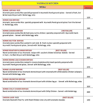 Vaishali's Kitchen menu 1