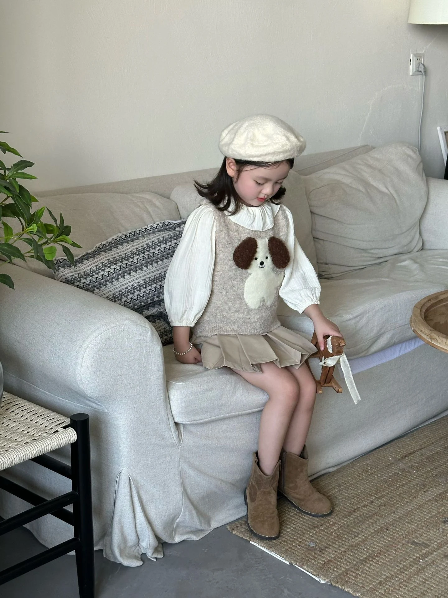 Title 8, Koreaanse stijl babykleding set met trui vest j...