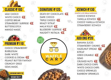 Waffle Cart menu 