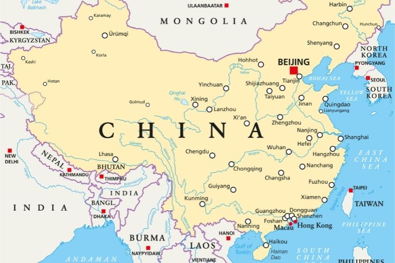 Cantonese vs. Mandarin Language - Map of China
