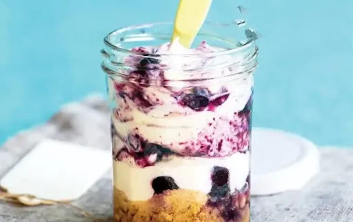Blueberry Cheese Cake In Jar