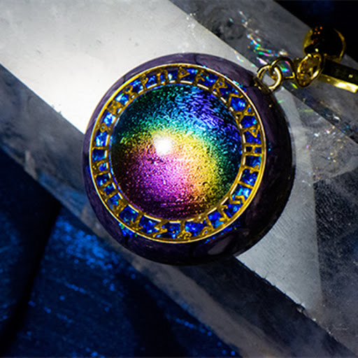 Title 3, Mens and Womens Fashion Rainbow Crystal Penda...