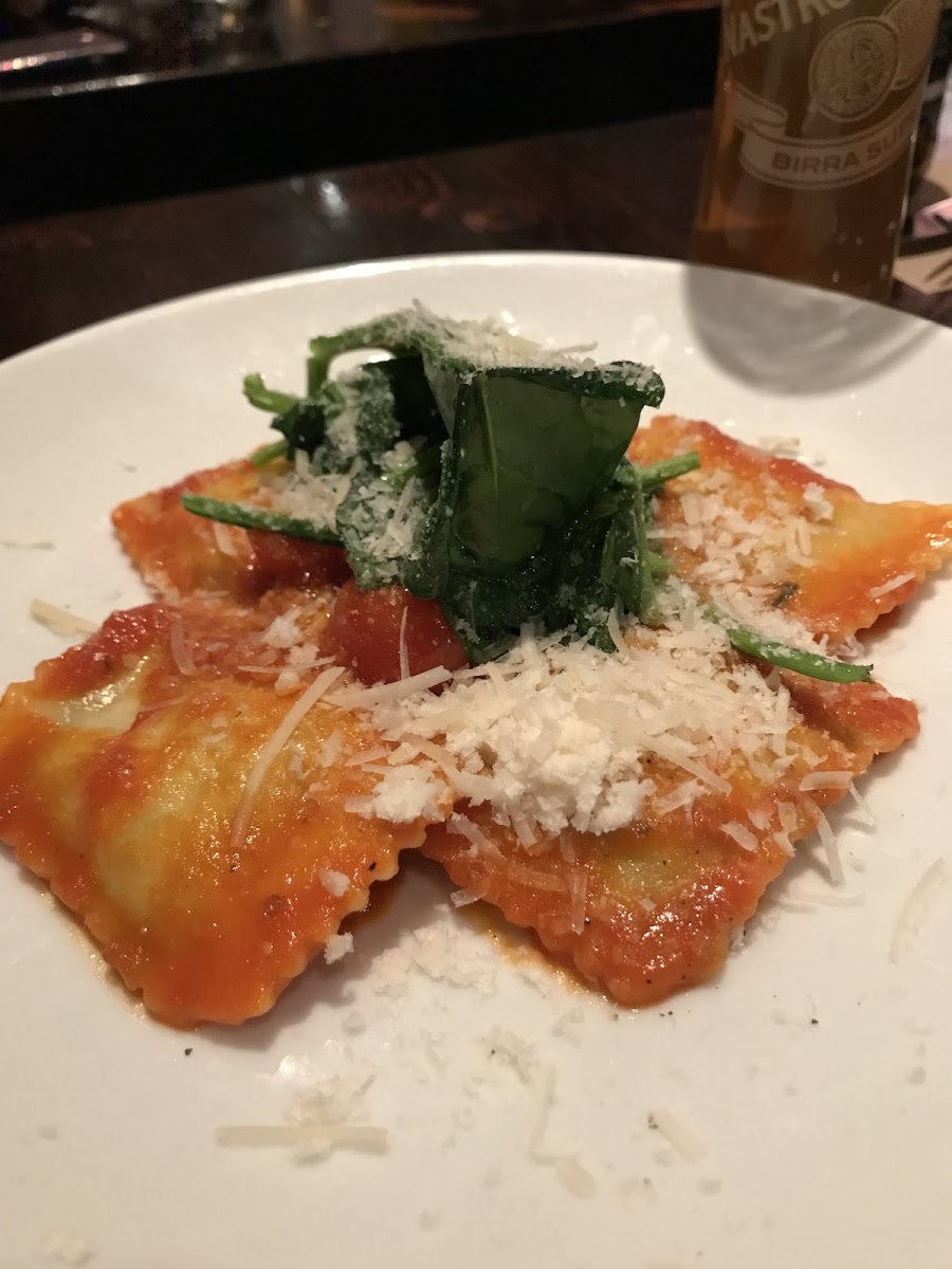 Gf ravioli.. 4 raviolis $26 and just okay..