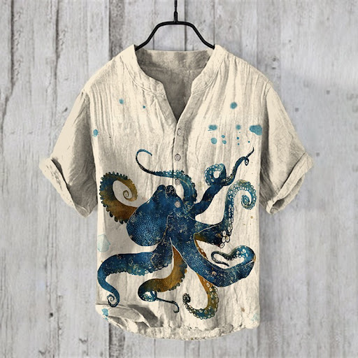 Title 16, Mens Casual Santa Festival Printed Hawaiian Sh...