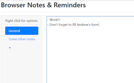 Browser Notes & Reminders