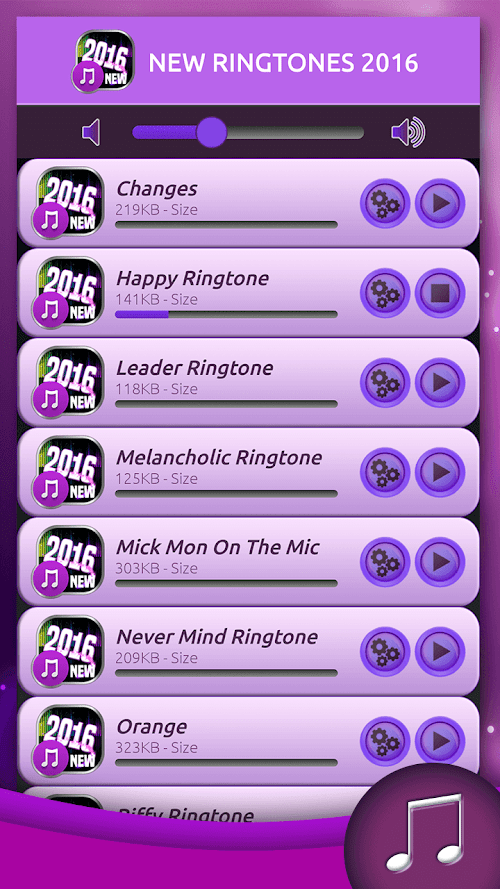 Android application New Ringtones 2016 screenshort