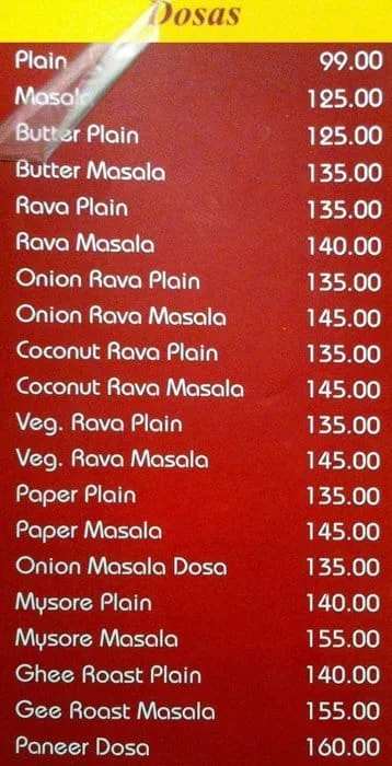 Shree Rathnam menu 