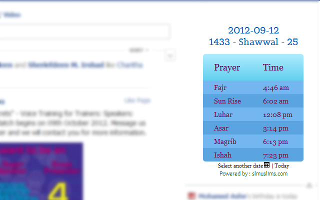 Islamic Prayer Times for Facebook Preview image 3