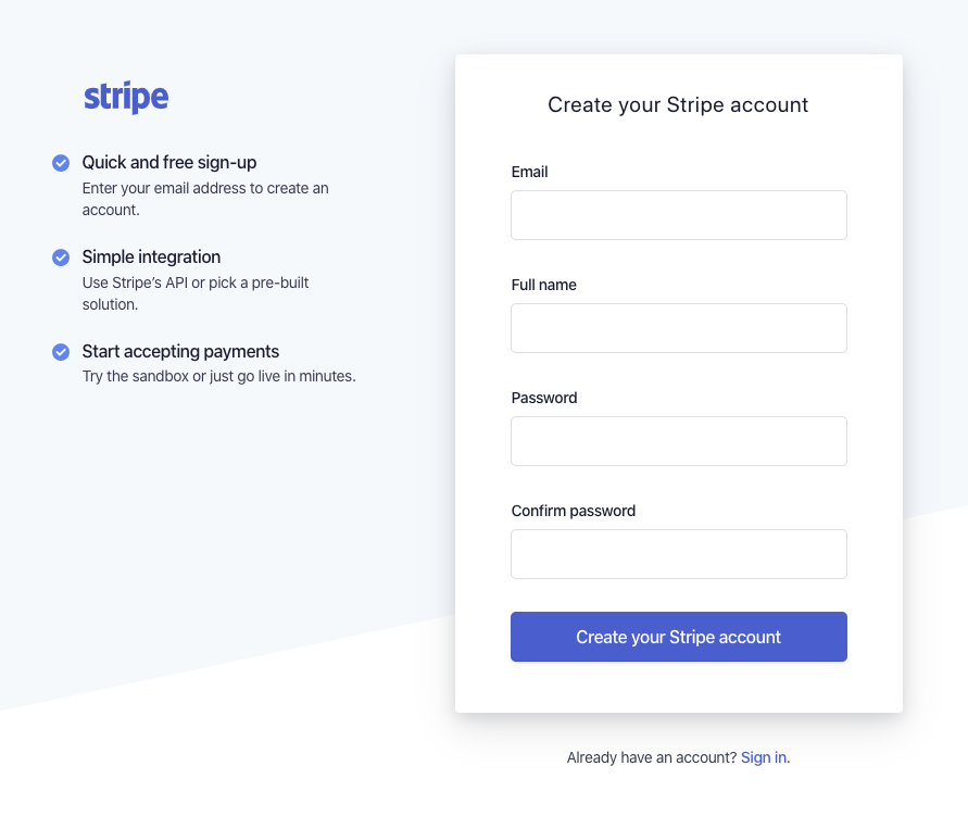 Stripe Dashboards: Create Account | Hevo Data