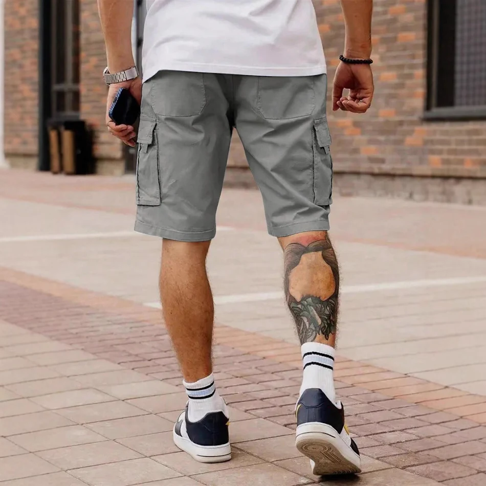 Workwear Shorts Herren Neu Sommer Amerikanisch Gerader Schnitt Cropped Casual Hose Bequem und Lässig für den Sommer