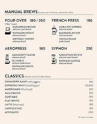 Third Wave Coffee Roasters menu 2