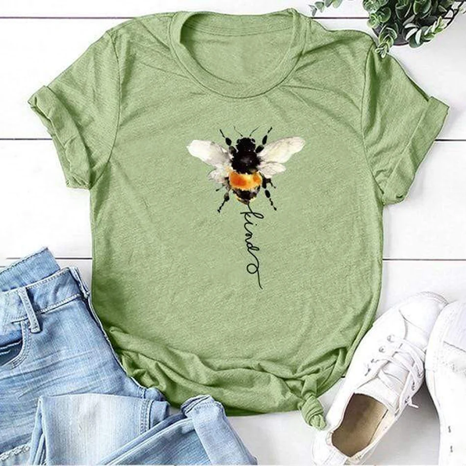 Populaire losse hardloop T-shirt met 3D-geprinte bijenmode, casual en comfortabel, perfect voor dagelijks gebruik en sport
