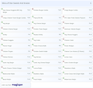 Star Sweets And Snacks menu 1