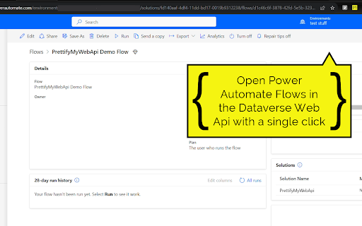 PrettifyMyWebApi for Microsoft Dataverse