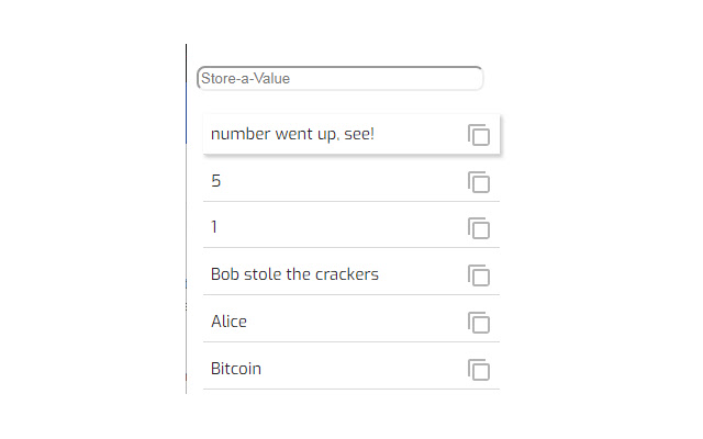 Store-a-Value chrome extension