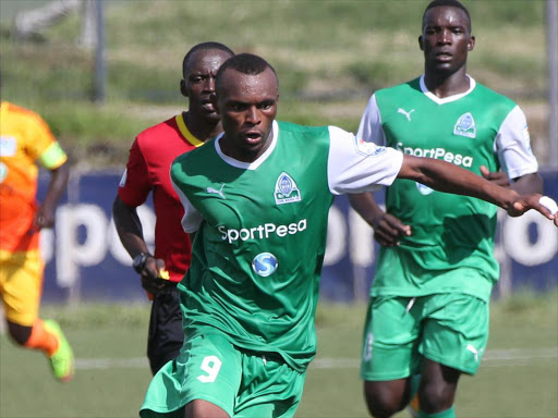 Jacques Tuysenge of Gor Mahia in action against Muhoroni Youth at Moi Stadium in Kisumu on May 7. /PIC-CENTRE