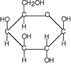 figure shows Hayworth projection of galactose chemical structure