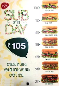 Subway menu 3