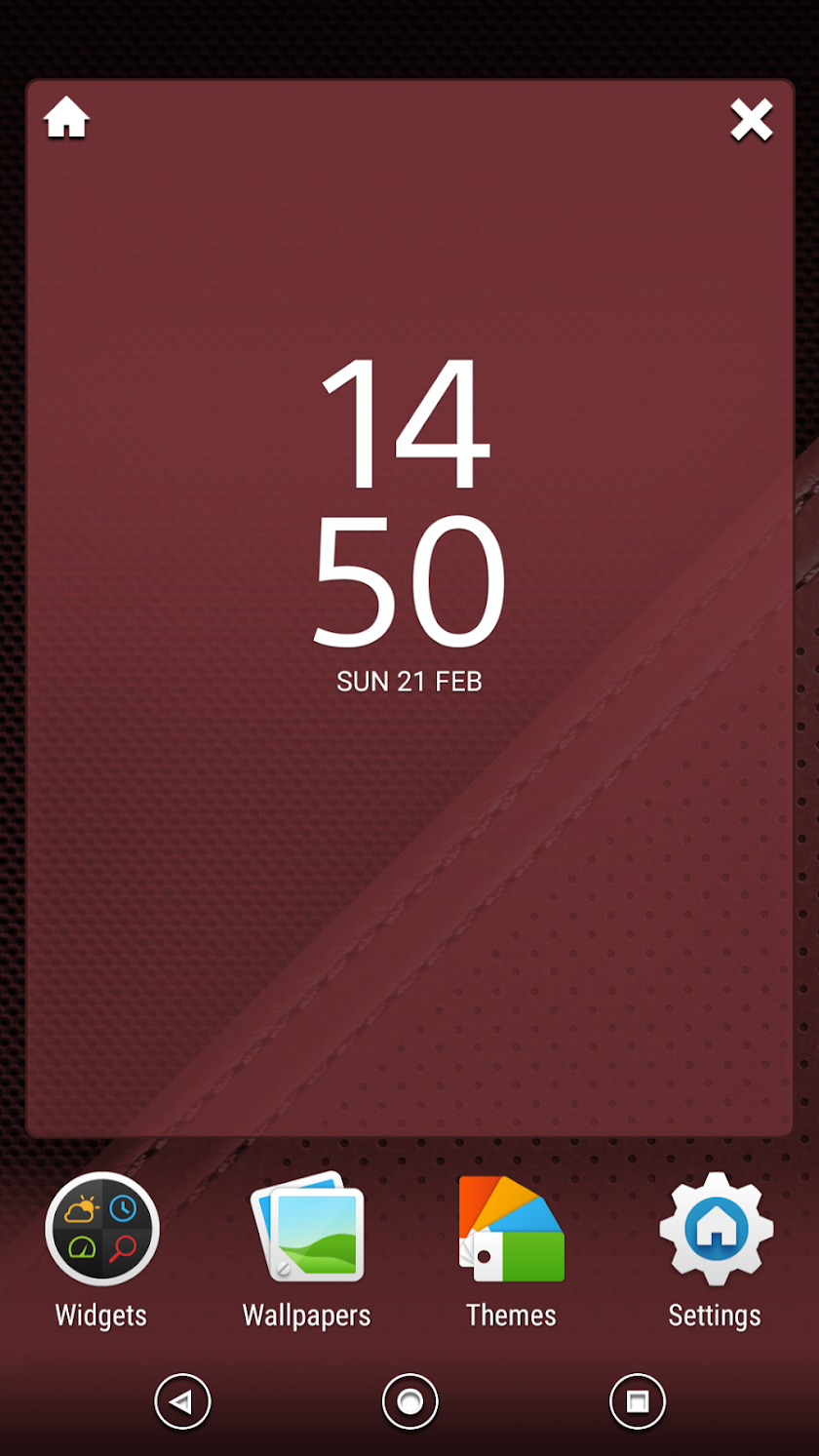 Leather Coral Xperien Theme Screen 3