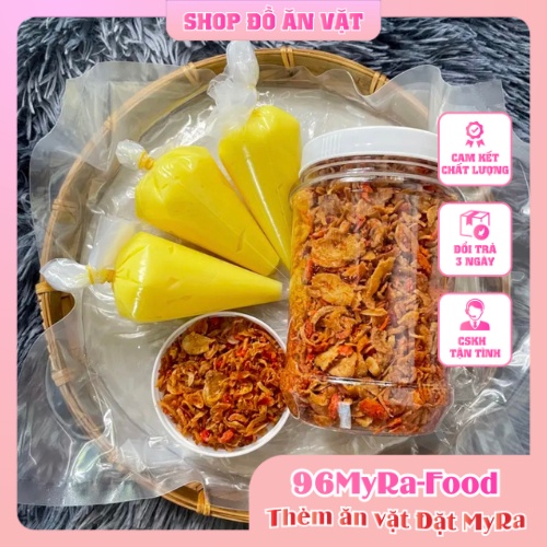 Combo 600G Bánh Tráng Phơi Sương 300G - Muối Tôm Hành Phi 200G - Túi Bơ Béo 100G Siêu Ngon - Ăn Là Mê