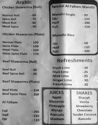 Mr. Shawarma menu 1