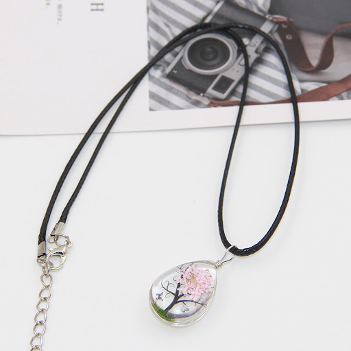 Title 10, Handmade Lucky Tree Necklace Four-leaf Clover D...