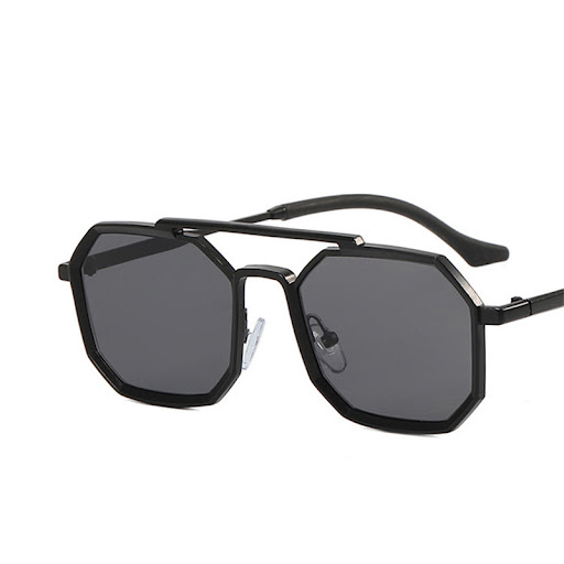 Title 14, Ins Retro Polygonal Double Bridge Sunglasses. E...