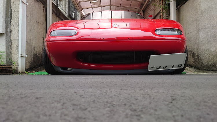 ロードスターのB.S.R・DIY・SKID RACING・リアスタビはずす・疲れた！ビールのむに関するカスタム事例の投稿画像1枚目